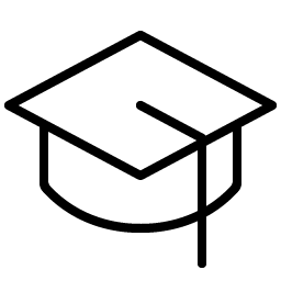 graduation cap thin icon