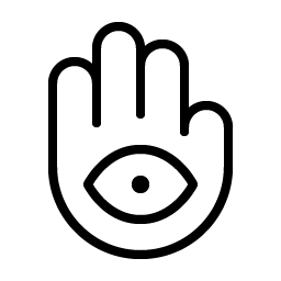 hand eye thin icon