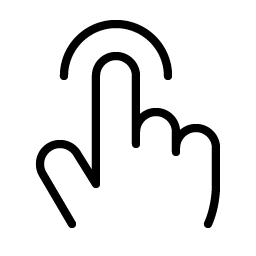 hand tap thin icon