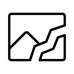 image broken thin icon