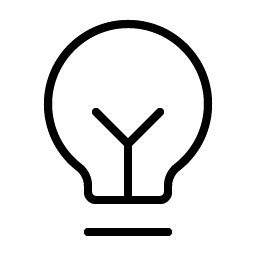 lightbulb filament thin icon