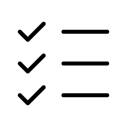 list checks thin icon