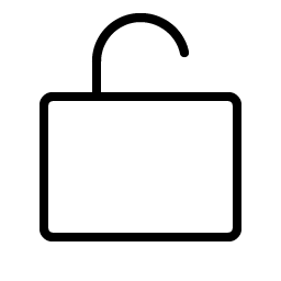 lock simple open thin icon
