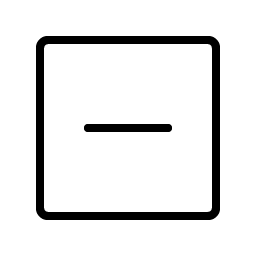 minus square thin icon