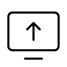 monitor arrow up thin icon