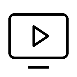 monitor play thin icon