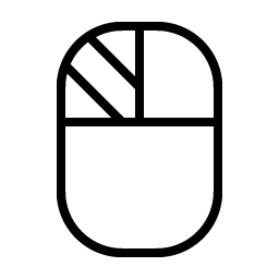 mouse left click thin icon