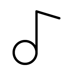 music note simple thin icon
