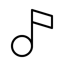 music note thin icon