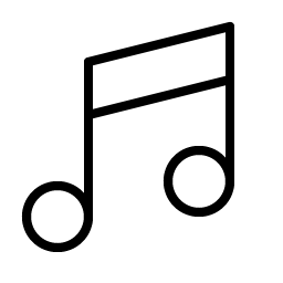 music notes thin icon