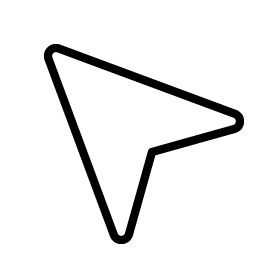 navigation arrow thin icon