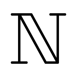 notion logo thin icon
