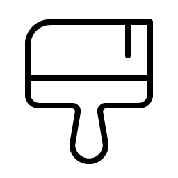 paint brush broad thin icon