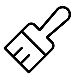 paint brush household thin icon