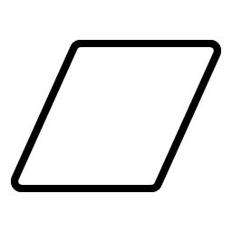parallelogram thin icon