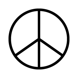 peace thin icon
