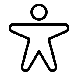 person arms spread thin icon