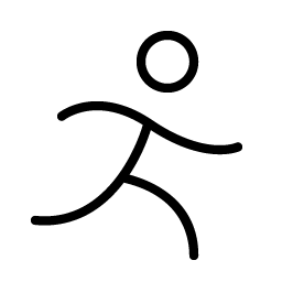person simple run thin icon