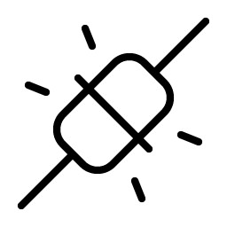 plugs connected thin icon