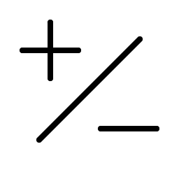 plus minus thin icon