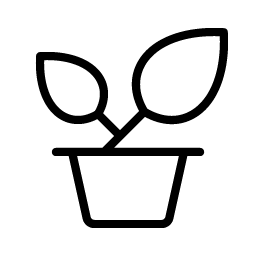potted plant thin icon