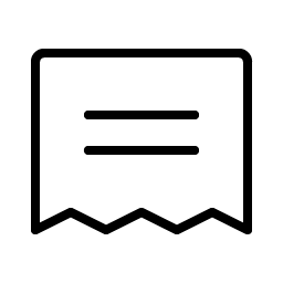 receipt thin icon
