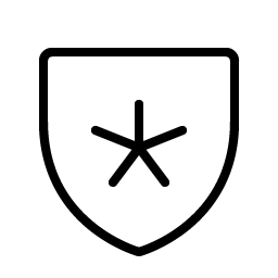 shield star thin icon