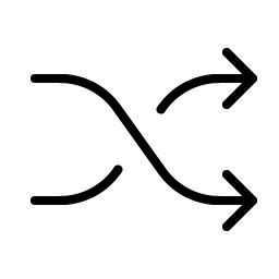 shuffle thin icon
