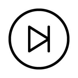 skip forward circle thin icon