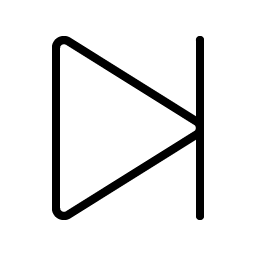 skip forward thin icon