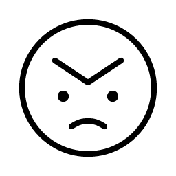 smiley angry thin icon