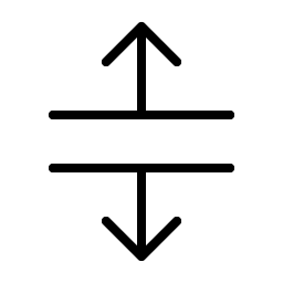 split vertical thin icon