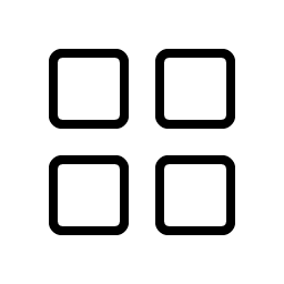 squares four thin icon