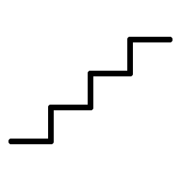 steps thin icon