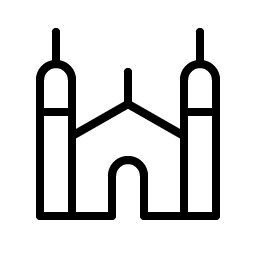 synagogue thin icon