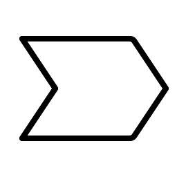 tag chevron thin icon