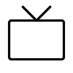 television simple thin icon