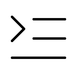 text indent thin icon