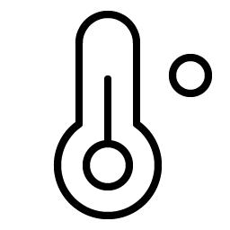 thermometer thin icon