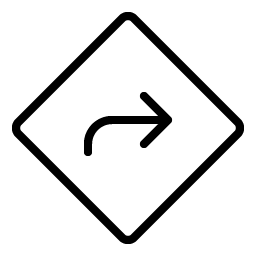 traffic sign thin icon