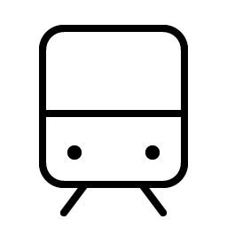 train simple thin icon