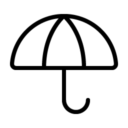 umbrella thin icon