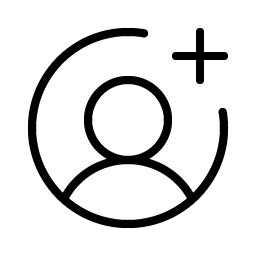 user circle plus thin icon