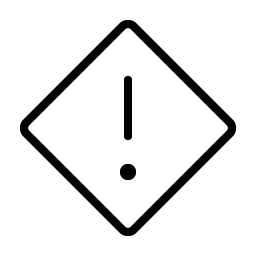 warning diamond thin icon