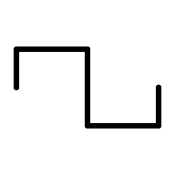 wave square thin icon