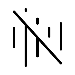 waveform slash thin icon