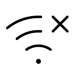 wifi x thin icon