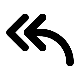 arrow bend double up left bold