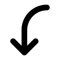 arrow bend left down bold