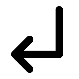 arrow elbow down left bold